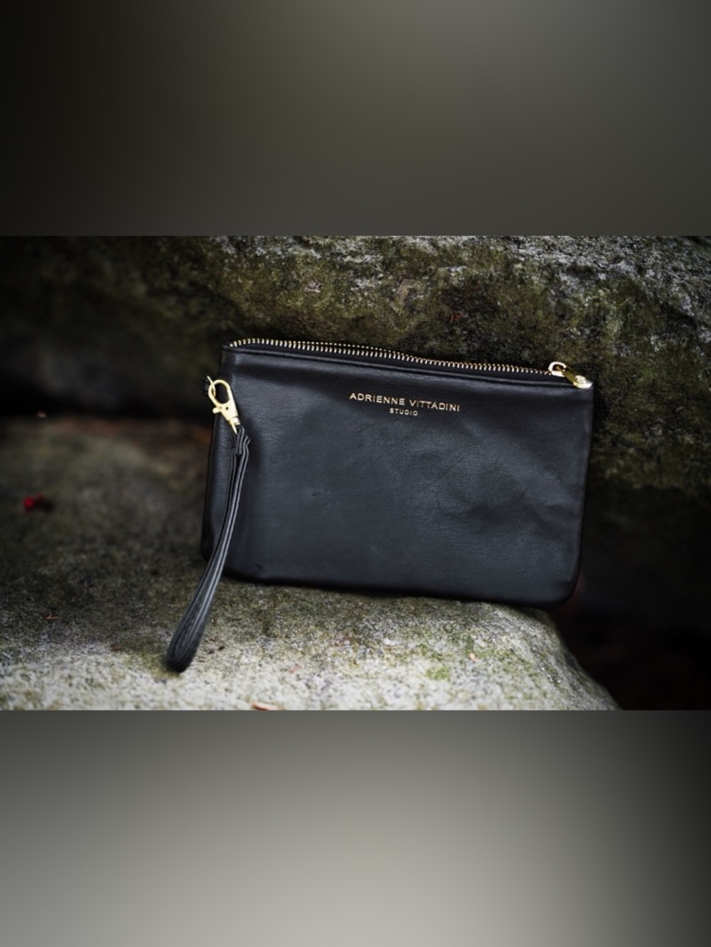 Adrienne Vittadini Studio Black Charging Wristlet Wallet